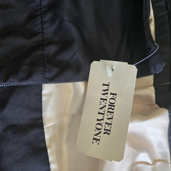 Forever 21 HI LO/HA Cream & Black Elegant Strapless Dress, NWT, Size S - Picture 10 of 11